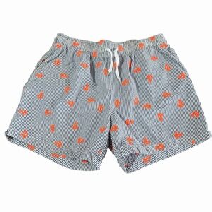 Chubbies Original Seersucker Swim Shorts Embroidered Anchors Men's Size L